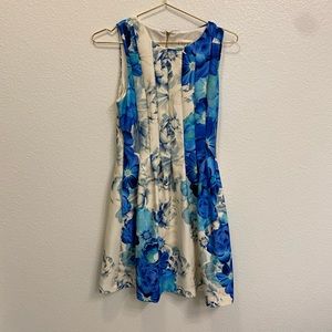 Eliza J Floral Fit & Flare Dress with Pockets